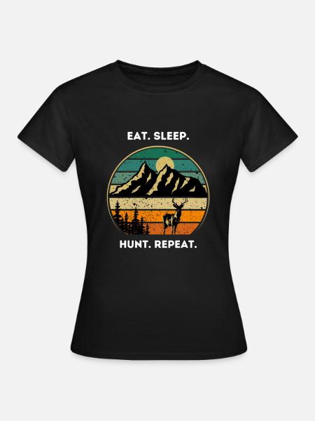 Hirschjäger Einzigartige Jagd - Frauen T-Shirt - Schwarz