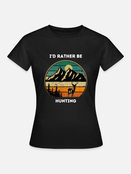 Hirschjäger Einzigartige Jagd - Frauen T-Shirt - Schwarz