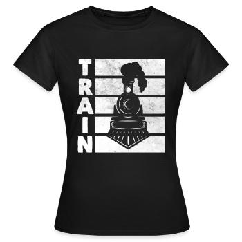 Train - Women's T-Shirt - black - Front - AI Model Female 172 dark (172cm)