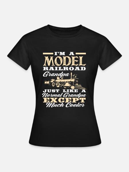 Modelleisenbahn Opa - Frauen T-Shirt - Schwarz