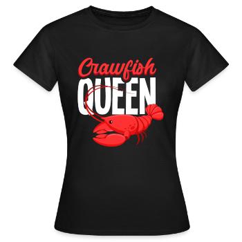 Écrevisses Reine crustacé cadeau - T-shirt Femme - noir - Devant - AI Model Female 172 dark (172cm)