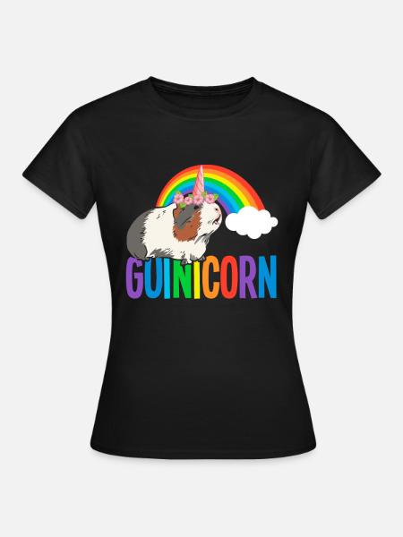 Meerschweinchen Regenbogen LGBTQ - Frauen T-Shirt - Schwarz