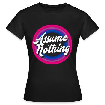 Acceptation de la sexualité bisexuelle - T-shirt Femme - noir - Devant - AI Model Female 172 dark (172cm)