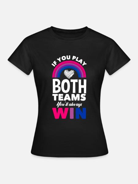 Bisexuell Stolz Regenbogen - Frauen T-Shirt - Schwarz