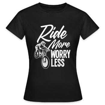 Ride More Bike Mountain Bike - Women's T-Shirt - black - Front - AI Model Female 172 dark (172cm)