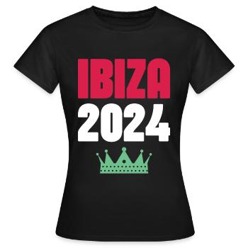Jours fériés à Ibiza 2024 - T-shirt Femme - noir - Devant - AI Model Female 172 dark (172cm)