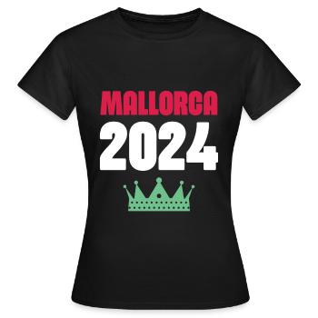 Jours fériés à Majorque 2024 - T-shirt Femme - noir - Devant - AI Model Female 172 dark (172cm)