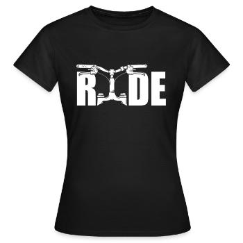 Potence Guidon VTT VTT - T-shirt Femme - noir - Devant - AI Model Female 172 dark (172cm)