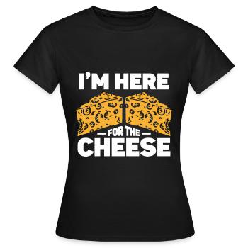 Amateur de fromage Cheese - T-shirt Femme - noir - Devant - AI Model Female 172 dark (172cm)