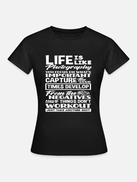 Photograph Leben - Frauen T-Shirt - Schwarz