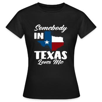 Amour texan - T-shirt Femme - noir - Devant - AI Model Female 172 dark (172cm)