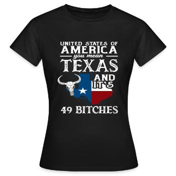 Texas Herkunft - Frauen T-Shirt - Schwarz - Vorne - AI Model Female 172 dark (172cm)