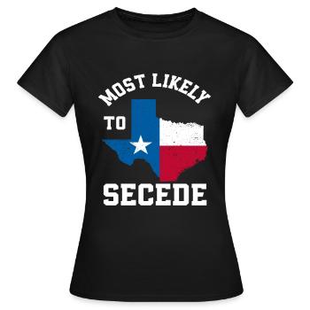 Le Texas s’est séparé - T-shirt Femme - noir - Devant - AI Model Female 172 dark (172cm)