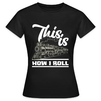 Train Driver Train Trains Profession - Women's T-Shirt - black - Front - AI Model Female 172 dark (172cm)