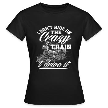 Funny Train Driver Train Trains Profession - Women's T-Shirt - black - Front - AI Model Female 172 dark (172cm)