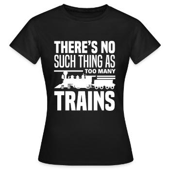 Train Trains Hobby Train Spotter Model Train - Women's T-Shirt - black - Front - AI Model Female 172 dark (172cm)