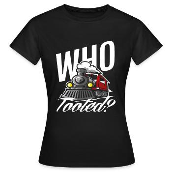 Funny Train Driver Train Trains - Women's T-Shirt - black - Front - AI Model Female 172 dark (172cm)
