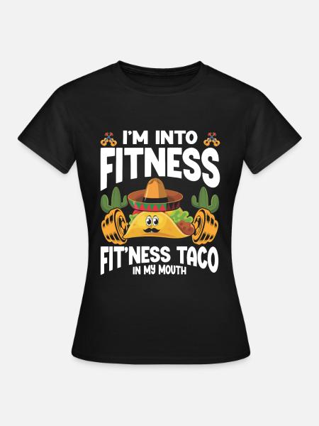 Lustiges Taco - Frauen T-Shirt - Schwarz