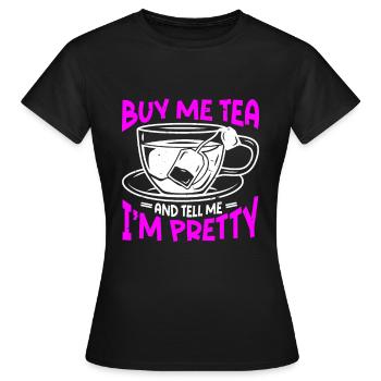 Tea Drinker Tea - Women's T-Shirt - black - Front - AI Model Female 172 dark (172cm)