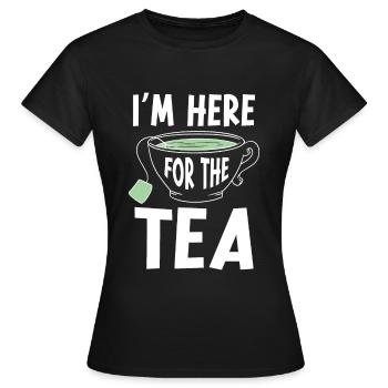 Tea Drinker Tea - Women's T-Shirt - black - Front - AI Model Female 172 dark (172cm)