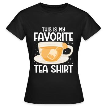 Tea Drinker Tea - Women's T-Shirt - black - Front - AI Model Female 172 dark (172cm)