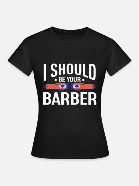 Weiblicher Friseur - Frauen T-Shirt - Schwarz