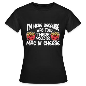 Mac And Cheese Makkaroni - Frauen T-Shirt - Schwarz - Vorne - AI Model Female 172 dark (172cm)