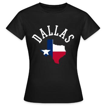 Dallas Patriot USA Flagge Stolz Independence Day - Frauen T-Shirt - Schwarz - Vorne - AI Model Female 172 dark (172cm)