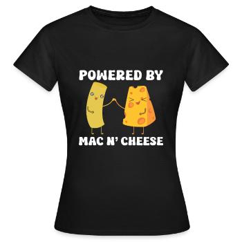 Mac And Cheese Makkaroni - Frauen T-Shirt - Schwarz - Vorne - AI Model Female 172 dark (172cm)