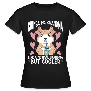 Cochon d’Inde - T-shirt Femme - noir - Devant - AI Model Female 172 dark (172cm)