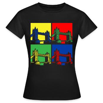 London Bridge - Frauen T-Shirt - Schwarz - Vorne - AI Model Female 172 dark (172cm)