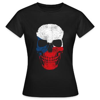 Patriotisme tchéco-américain, - T-shirt Femme - noir - Devant - AI Model Female 172 dark (172cm)
