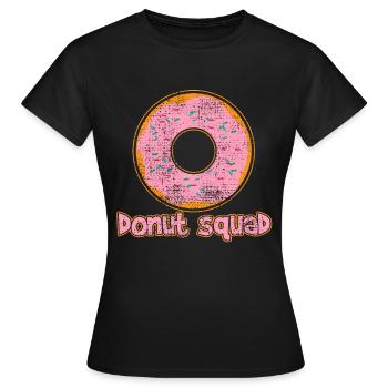 Donut Squat Exercice de fitness hilarant Humour - T-shirt Femme - noir - Devant - AI Model Female 172 dark (172cm)