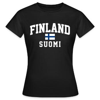 Einzigartige skandinavische Kunst mit - Frauen T-Shirt - Schwarz - Vorne - AI Model Female 172 dark (172cm)