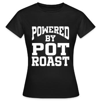 Propulsé par le rôti braisé - T-shirt Femme - noir - Devant - AI Model Female 172 dark (172cm)