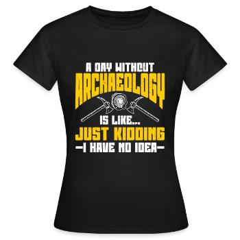Archéologue Archéologie - T-shirt Femme - noir - Devant - AI Model Female 172 dark (172cm)