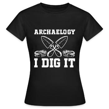 Archéologue Archéologie - T-shirt Femme - noir - Devant - AI Model Female 172 dark (172cm)