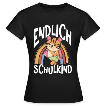 School 1. Grade - Frauen T-Shirt - Schwarz - Vorne - AI Model Female 172 dark (172cm)