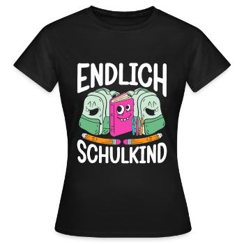 School 1. Grade - Frauen T-Shirt - Schwarz - Vorne - AI Model Female 172 dark (172cm)