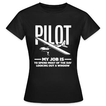 Pilot Berufspilot Geschenk Flugschule - Frauen T-Shirt - Schwarz - Vorne - AI Model Female 172 dark (172cm)