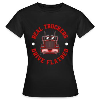 Truck Driver Saying Gift Idea - Women's T-Shirt - black - Front - AI Model Female 172 dark (172cm)