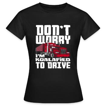 Truck Driver Exam Gift Idea - Women's T-Shirt - black - Front - AI Model Female 172 dark (172cm)