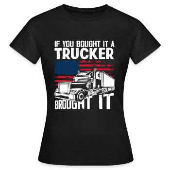 Truck driver - Women's T-Shirt - black - Front - AI Model Female 172 dark (172cm)