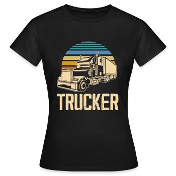 Truck driver - Women's T-Shirt - black - Front - AI Model Female 172 dark (172cm)