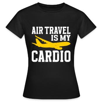 Hôtesse de l’air Hôtesse de l’air Hôtesse de l’air - T-shirt Femme - noir - Devant - AI Model Female 172 dark (172cm)