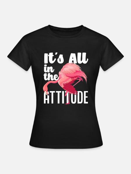 Flamingo Einstellung - Frauen T-Shirt - Schwarz