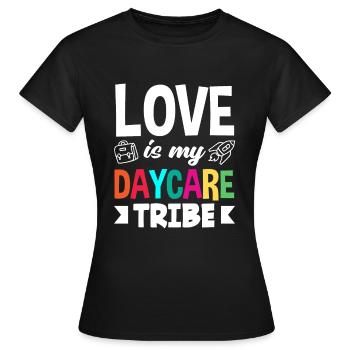 L’amour est ma tribu maternelle - T-shirt Femme - noir - Devant - AI Model Female 172 dark (172cm)