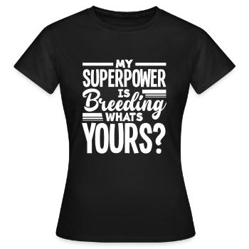 Meine Superkraft Ist Züchten Highland Kuh - Frauen T-Shirt - Schwarz - Vorne - AI Model Female 172 dark (172cm)