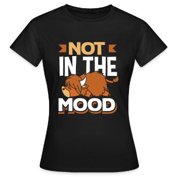 Highland Kuh Nicht In Der Stimmung - Frauen T-Shirt - Schwarz - Vorne - AI Model Female 172 dark (172cm)