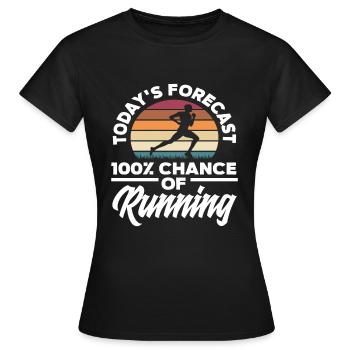 Prédiction Athlètes de course à pied - T-shirt Femme - noir - Devant - AI Model Female 172 dark (172cm)